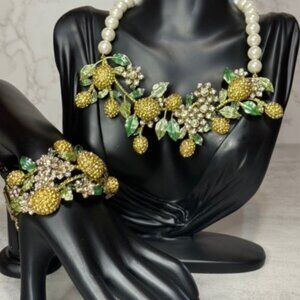 Heidi Daus "Lemon Blossoms" Necklace Set